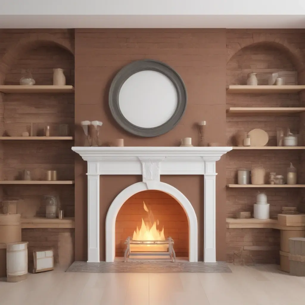 Как сделать декоративный фальш-камин и каминную зону в доме, который строишь сам